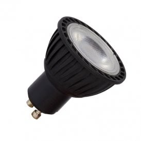 12902 5w Warm White Dimmable Flood Beam LED GU10 Bulb in Black