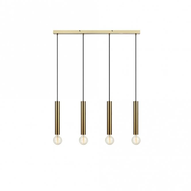 Markslojd 400351  Sencillo 4 Light Ceiling Bar Pendant in Brass Finish