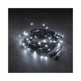 4850-207 Konstsmide 5M Connectable Set of 50 White LED String Lights on Black Cable