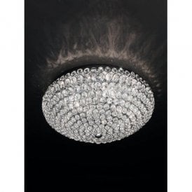 6 Light Crystal Ceiling Fitting in Polished Chrome Finish