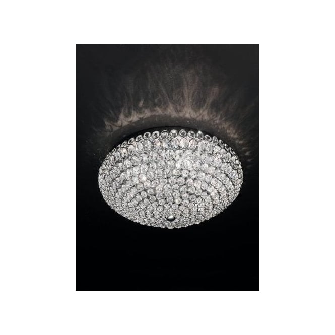 6 Light Crystal Ceiling Fitting in Polished Chrome Finish