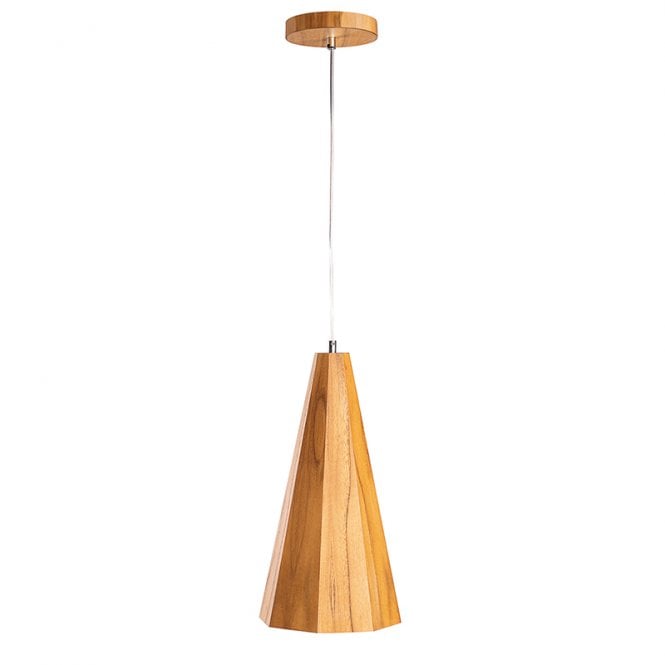 Accord  Angular Ceiling Pendant Light - Teak