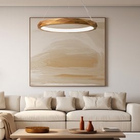 Accord Angular LED Ceiling Pendant Light - Teak