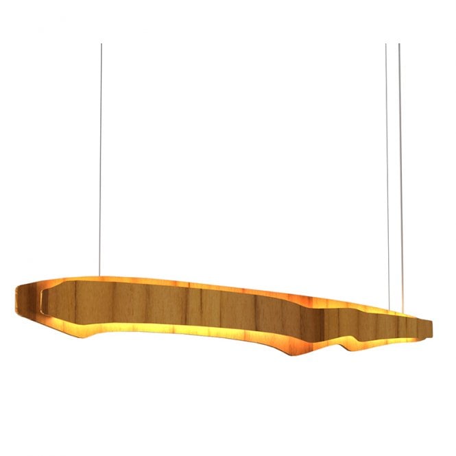 Accord Horizon 140 LED Bar Ceiling Pendant Light - Teak