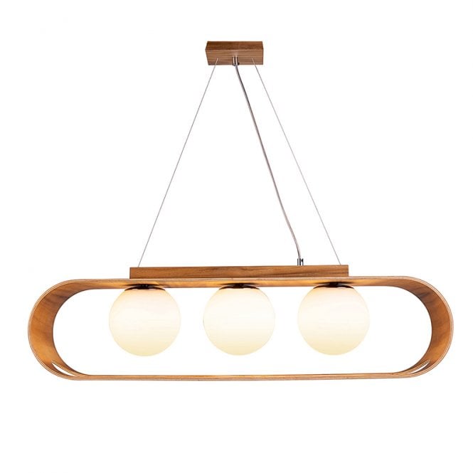 Accord  Sfera Bar Ceiling Pendant Light - Teak
