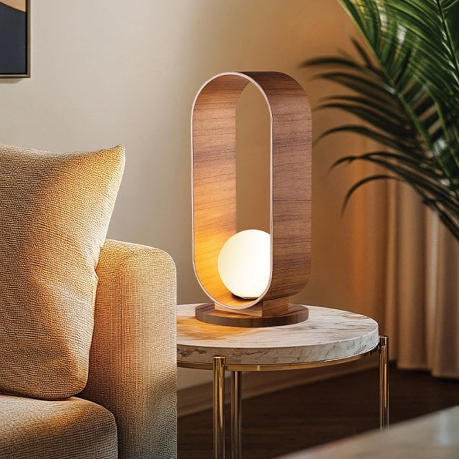 Accord Sfera Table Lamp - Teak