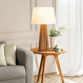 Accord Slatted Table Lamp - Teak