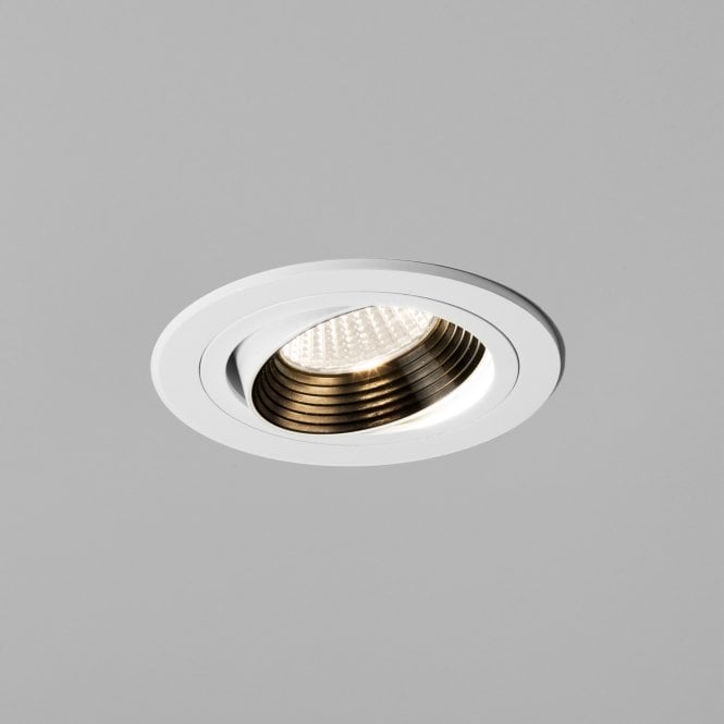 Astro Aprilia Single Light Recessed Adjustable 3000k LED Fitting in Matt White Finish