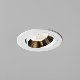 Astro Aprilia Single Light Recessed Adjustable 3000k LED Fitting in Matt White Finish