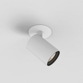 Astro Aqua Recessed Single Light Bathroom Spotlight Fitting In White Finish