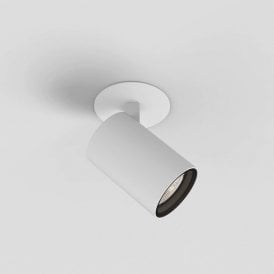 Astro Aqua Recessed Single Light Bathroom Spotlight Fitting In White Finish