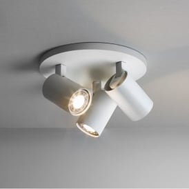 Astro Ascoli 3 Light Round Ceiling Spotlight Fitting In White Finish