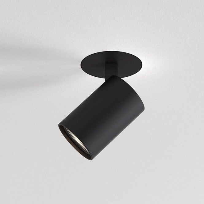 Astro Ascoli Fire Rated Recessed Single Light Ceiling Spot Fitting in Matt Black Finish