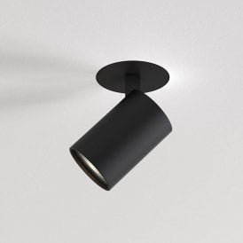Astro Ascoli Fire Rated Recessed Single Light Ceiling Spot Fitting in Matt Black Finish