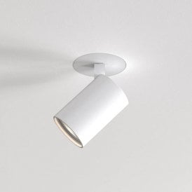 Astro Ascoli Fire Rated Recessed Single Light Ceiling Spot Fitting in Textured White Finish