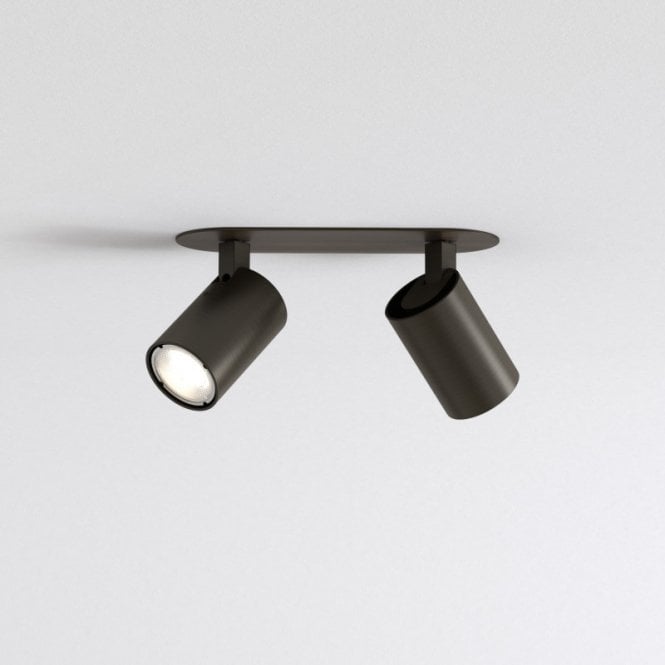 Astro Ascoli Recessed 2 Light Spotlight Bar in Bronze Finish