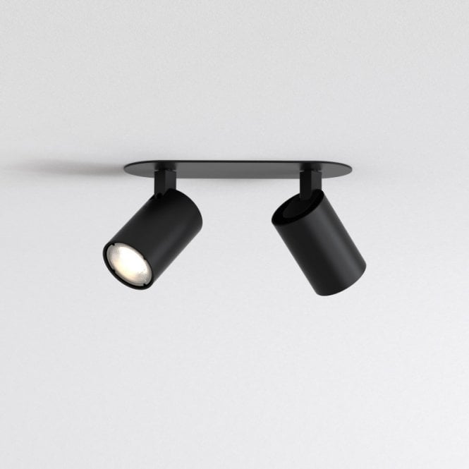 Astro Ascoli Recessed 2 Light Spotlight Bar in Matt Black Finish