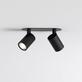Astro Ascoli Recessed 2 Light Spotlight Bar in Matt Black Finish