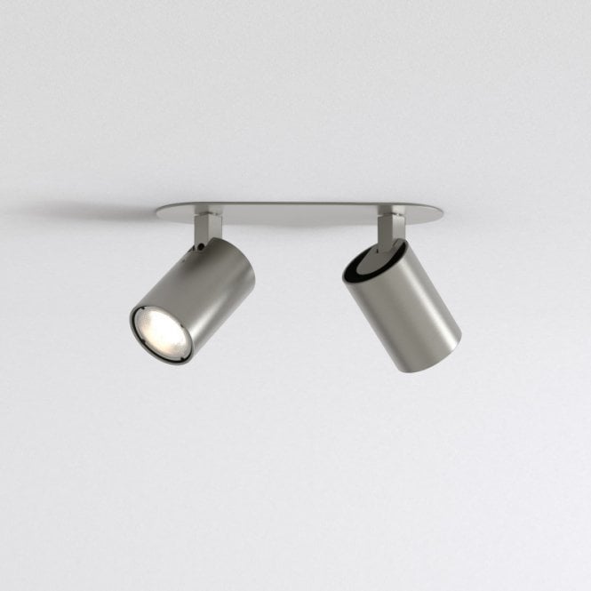 Astro Ascoli Recessed 2 Light Spotlight Bar in Matt Nickel Finish