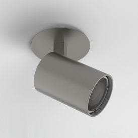 Astro Ascoli Recessed Single Light Ceiling Spot Fitting in Matt Nickel Finish
