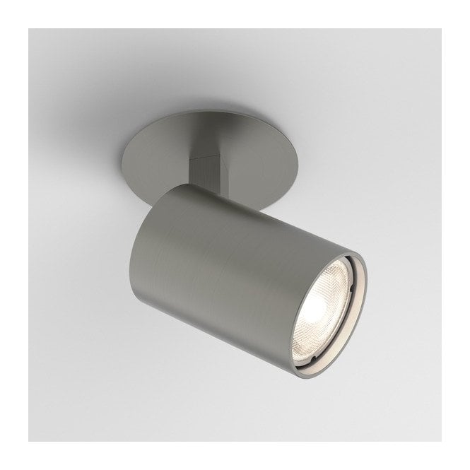 Astro  Ascoli Recessed Single Light Ceiling Spot Fitting in Matt Nickel Finish