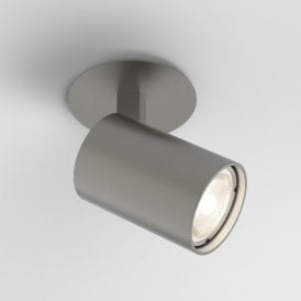 Astro Ascoli Recessed Single Light Ceiling Spot Fitting in Matt Nickel Finish