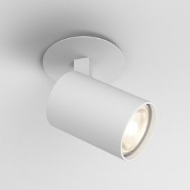 Astro Ascoli Recessed Single Spotlight Ceiling Fitting in Textured White Finish