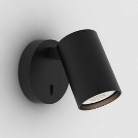 Astro Ascoli Single Switched LED Wall Spotlight in Matt Black Finish