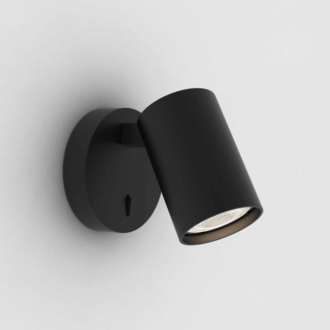 Astro Ascoli Single Switched LED Wall Spotlight in Matt Black Finish