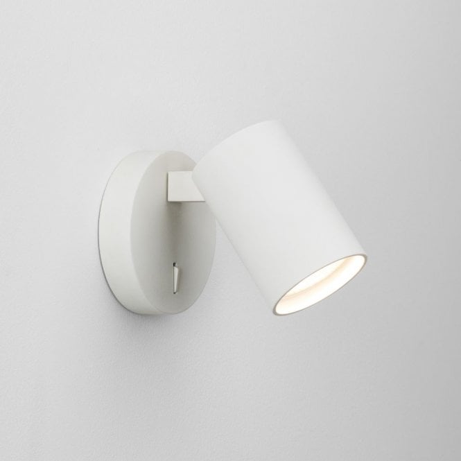 Astro  Ascoli Single Switched LED Wall Spotlight in White Finish