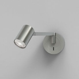 Astro Ascoli Single Switched Swing Arm LED Wall Spotlight in Matt Nickel Finish