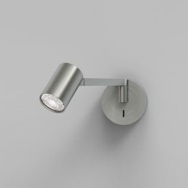 Astro Ascoli Single Switched Swing Arm LED Wall Spotlight in Matt Nickel Finish