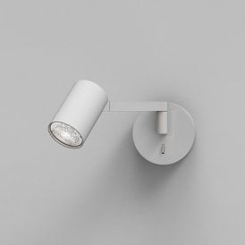 Astro Ascoli Single Switched Swing Arm LED Wall Spotlight in White Finish