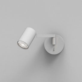 Astro Ascoli Single Switched Swing Arm LED Wall Spotlight in White Finish