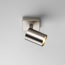 Astro Ascoli Single Wall or Ceiling Spotlight in Matt Nickel Finish
