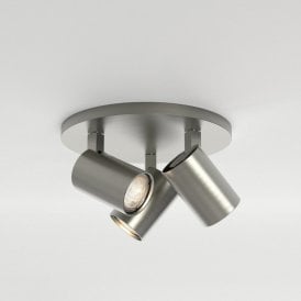 Astro Ascoli Triple Round  Ceiling Spotlight in Matt Nickel Finish
