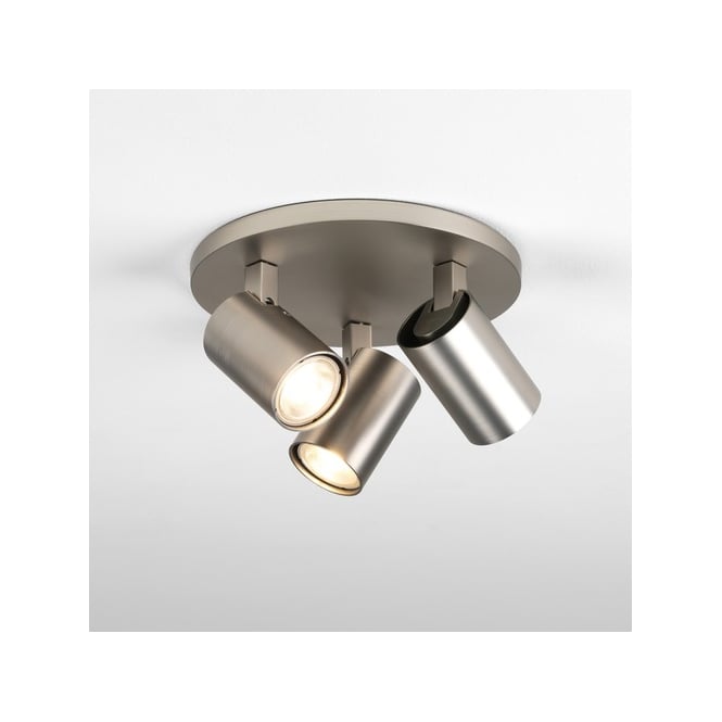 Astro  Ascoli Triple Round  Ceiling Spotlight in Matt Nickel Finish