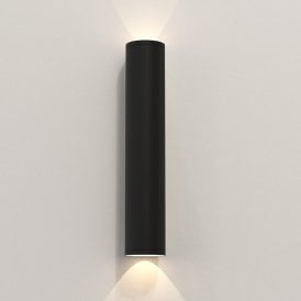 Ava 400 Exterior Wall Fitting in Matt Black Finish