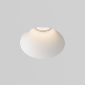 Astro Blanco Round Single Light Recessed Ceiling Fitting In Ceramic White Finish