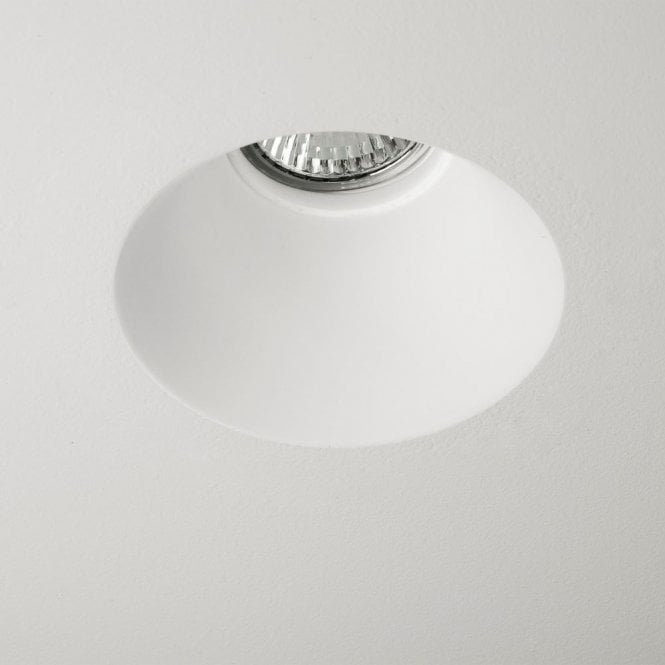 Astro  Blanco Round Single Light Recessed Ceiling Fitting In Ceramic White Finish