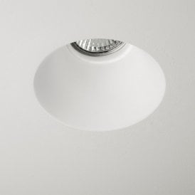 Astro Blanco Round Single Light Recessed Ceiling Fitting In Ceramic White Finish