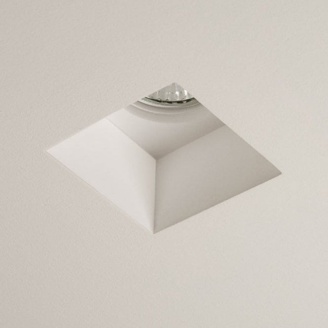 Astro  Blanco Square Single Light Recessed Ceiling Fitting In Ceramic White Finish