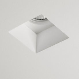 Astro Blanco Square Single Light Recessed Ceiling Fitting In Ceramic White Finish