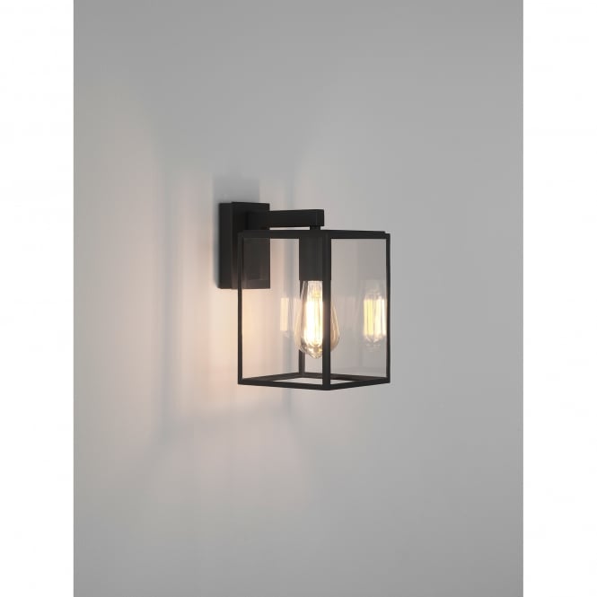 Astro  Box Lantern 270 in Textured Black Finish with Clear Glass