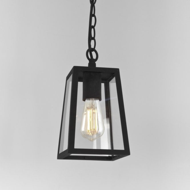 Astro  Calvi 215 Single Light Outdoor Porch Ceiling Pendant in Black Finish