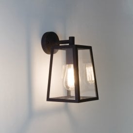 Astro Calvi Single Light Outdoor Wall Fitting in Black Finish