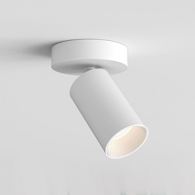 Astro Can 50 Single LED Wall or Ceiling Spotlight in Matt White Finish