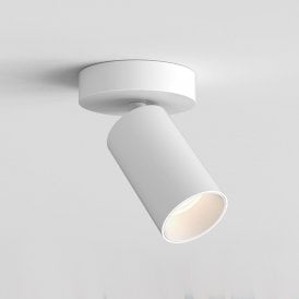 Astro Can 50 Single LED Wall or Ceiling Spotlight in Matt White Finish