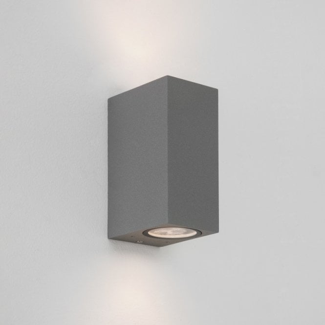Astro  Chios 150 2 Light LED Wall Fitting in Textured Grey Finish
