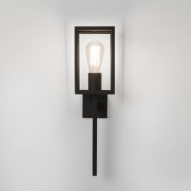 Astro Coach Single Light Exterior Wall Lantern in Black Finish